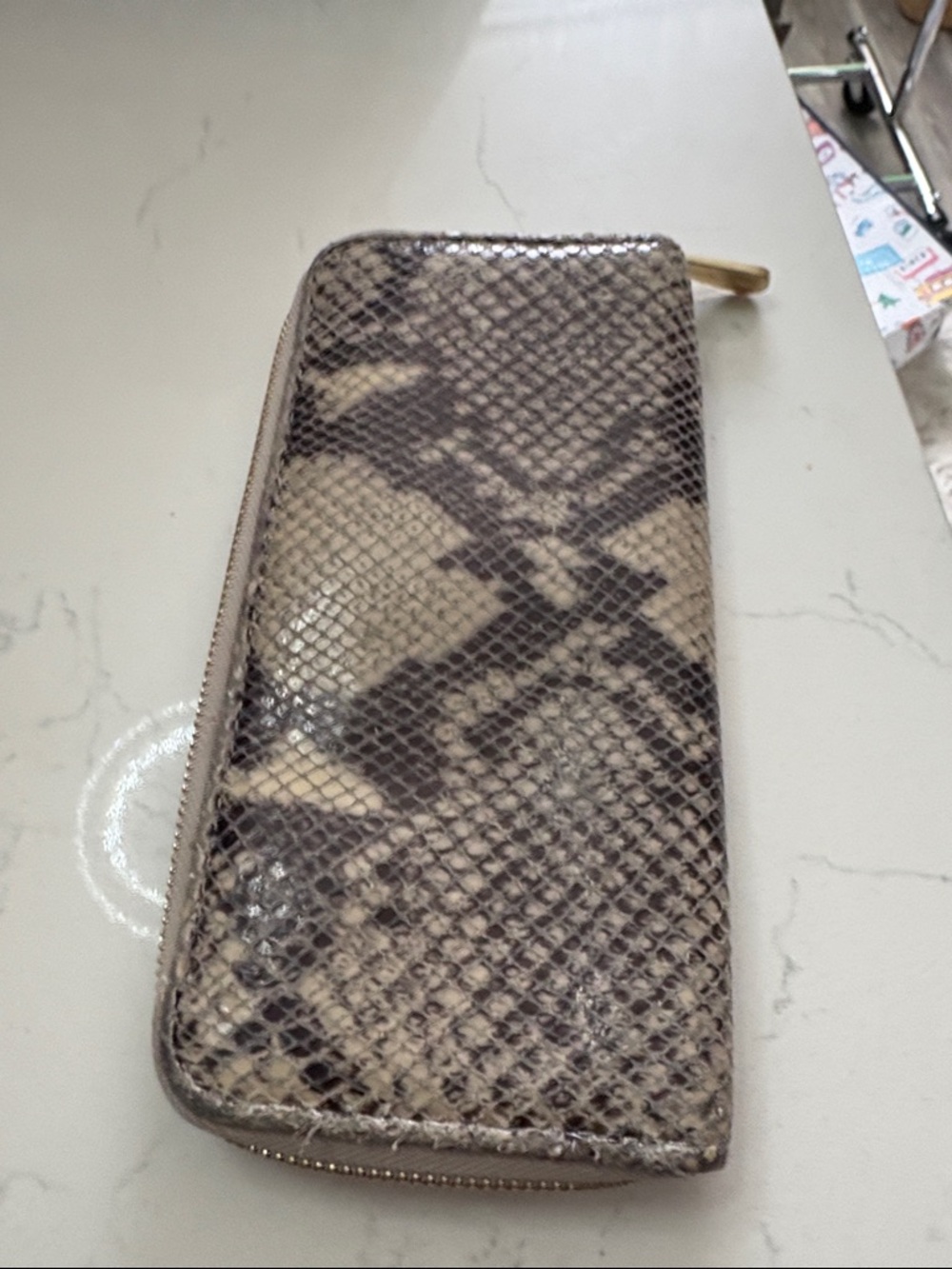 Rare Michael Kors Snake-Print Shoulder Bag/Crossbody with with Matching wallet - Picture 9 of 10